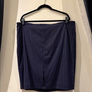 J. Crew Dark Blue Pinstripe Pencil Skirt